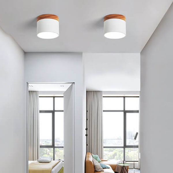 Scandinavian Macaroon LED Flush Mount Ceiling Light - Solid Color Design