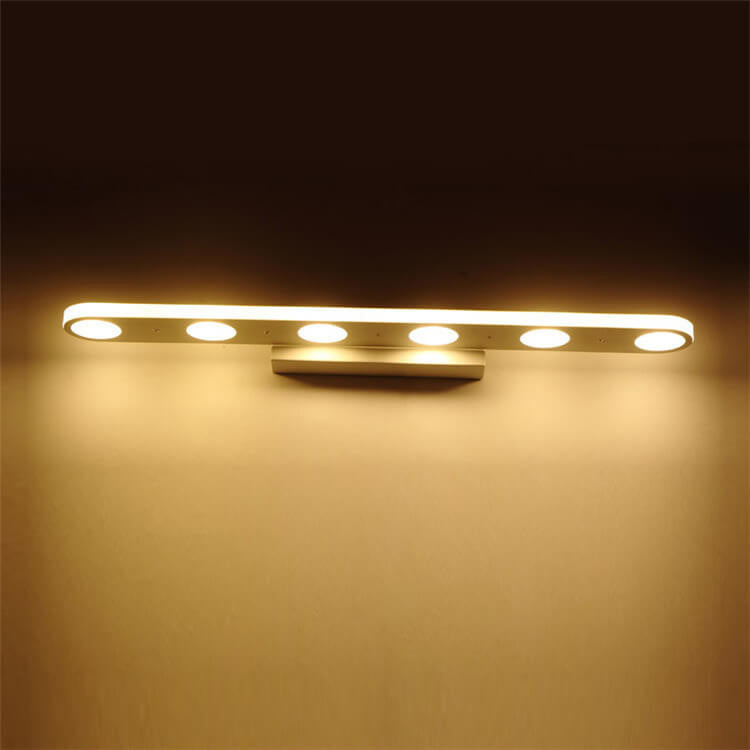 Modern White Oval Acrylic Vanity Light - 4/6 Light Wall Sconce Lamp