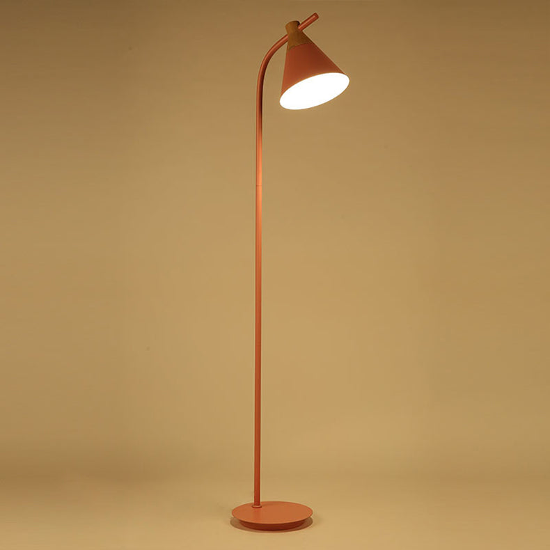 Contemporary Nordic Round Macaron Metal Floor Lamp - Modern 1-Light for Living Room