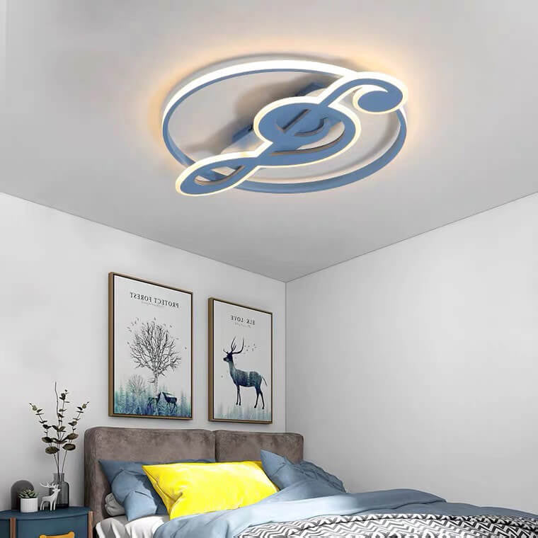 Nordic Creative Music Notes LED Flush Mount Ceiling Light