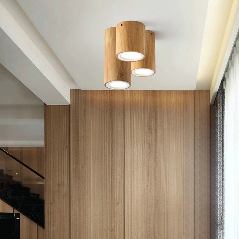 Nordic Creative Log Tube LED Flush Mount Ceiling Light