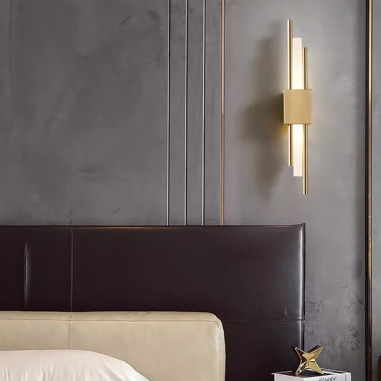 Modern Minimalist Iron Acrylic LED Wall Sconce for Bedside Lighting