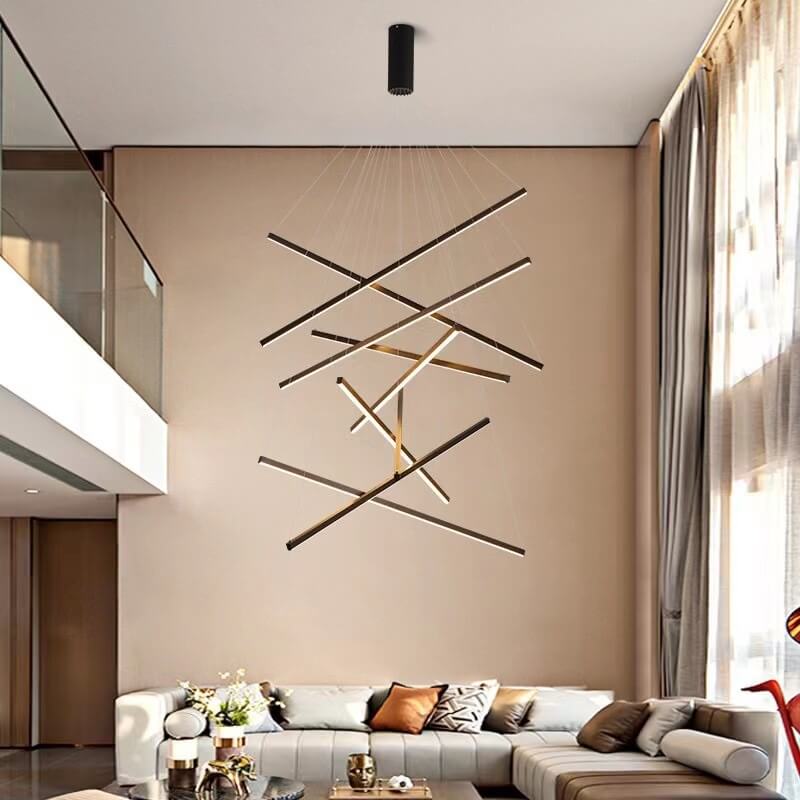 Nordic Luxury Iron Aluminum Geometric LED Chandelier