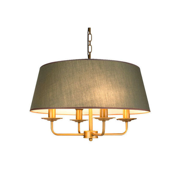 European Vintage Classic Iron 4-Light Pendant Lamp