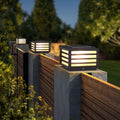 Modern Minimalist Solar LED Aluminum Post Light for Garden - Waterproof Landscape Lighting