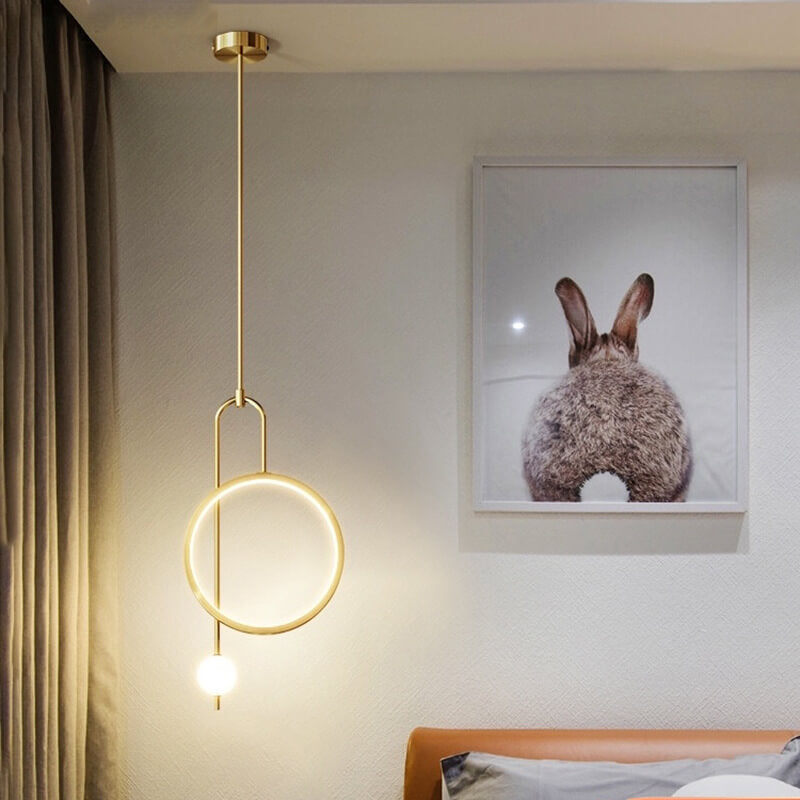European Minimalist Circular Acrylic LED Chandelier - Light Luxury Design