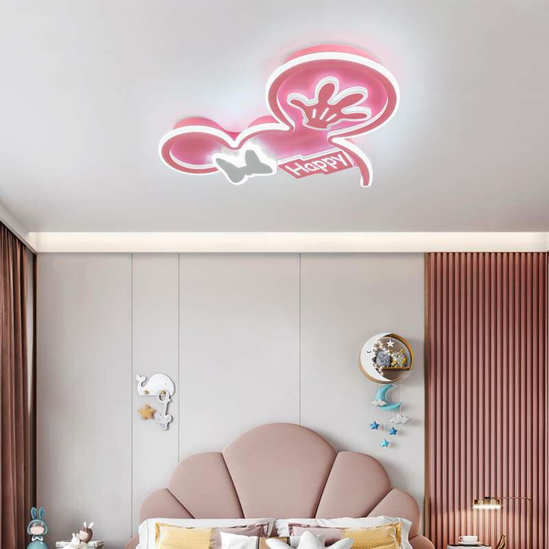 Minnie Mouse LED Flush Mount Ceiling Light for Kids' Rooms, Cartoon Ceiling Lighting, Disney Nursery Decor, Adjustable Brightness, Child-Friendly Design, Fun Bedroom Lighting, Cute Flush Mount Fixture for Girls, Kids' Ceiling Light Fixture, Playful Minnie