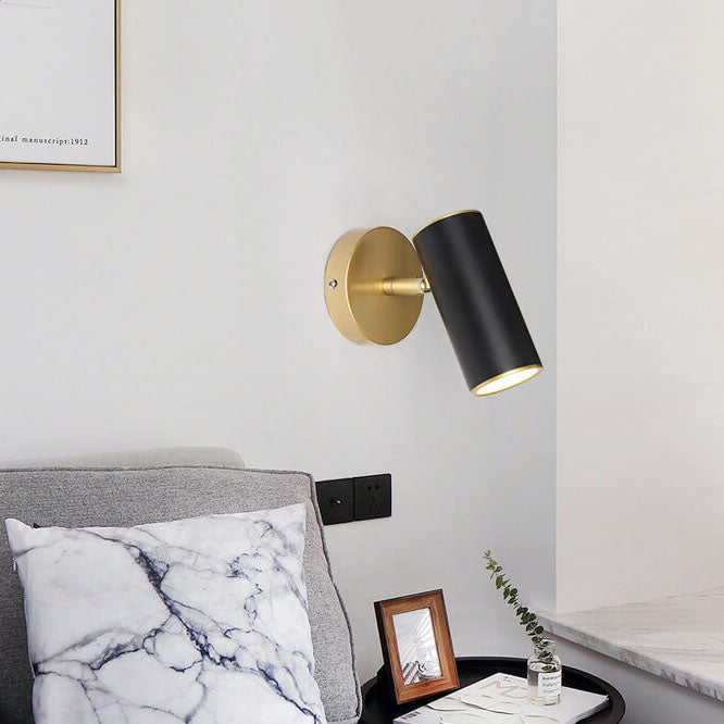 Modern Simplicity Cylindrical Spotlight 1-Light Reading Wall Sconce Lamp