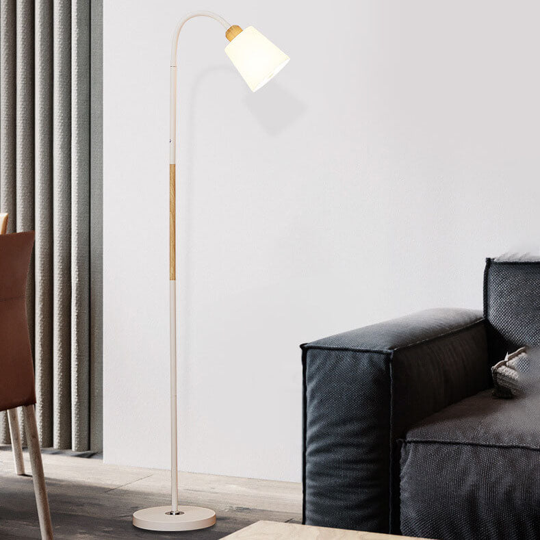 Modern Minimalist Iron Floor Lamp - 1-Light Standing Design, Adjustable Height, Industrial Home Lighting