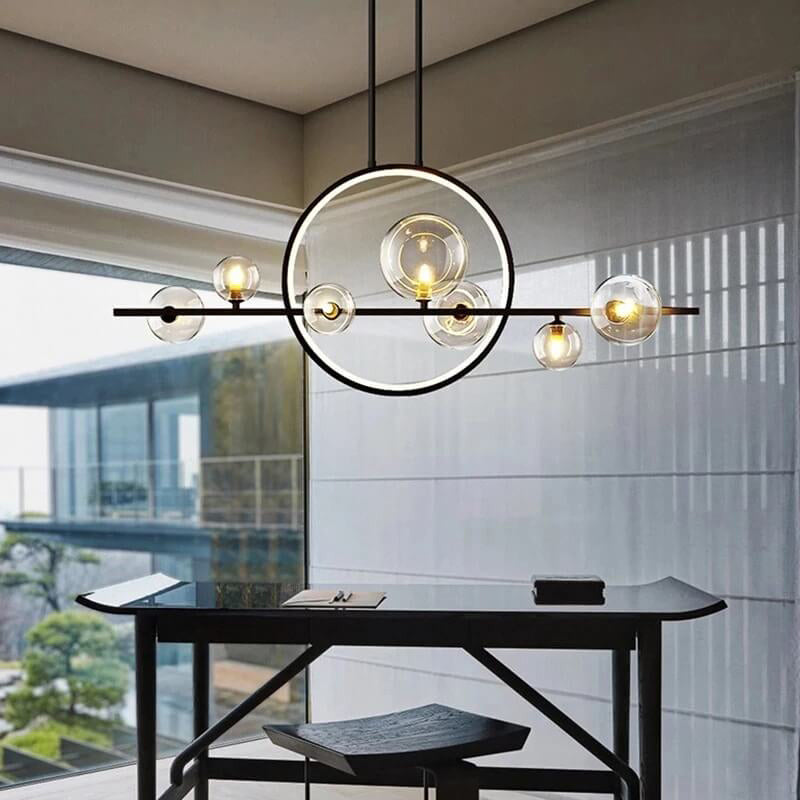 Modern Glass Bubble Chandelier - 7/10 Light Magic Bean Island Pendant Lighting