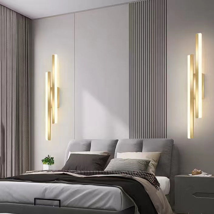 Modern Minimalist LED Wall Sconce - Iron Acrylic Line Design Lighting