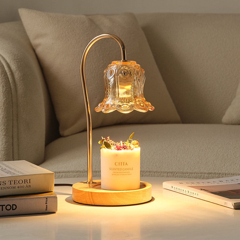 Modern Solid Wood Lily Of The Valley Melting Wax Table Lamp