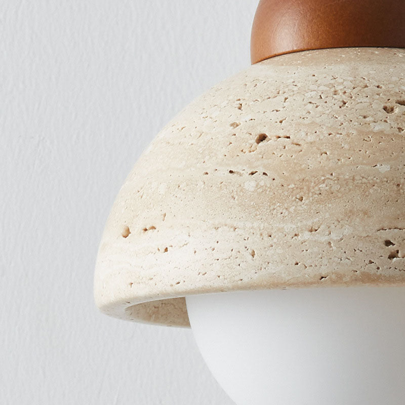 Japanese Wabi-Sabi Solid Wood Glass Horn Wall Sconce Lamp - Elegant Minimalist Lighting, Rustic Home Decor