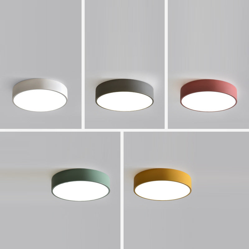 Modern Minimalist Round Iron Acrylic LED Ceiling Light for Living Room