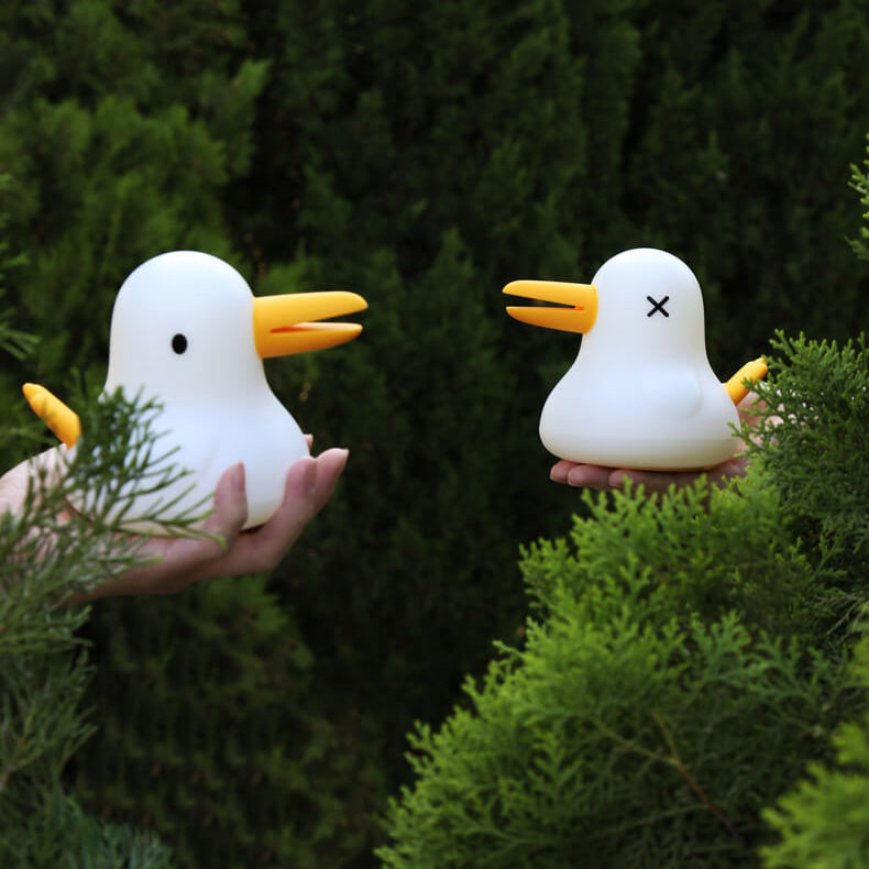 Cartoon Kiwi Bird Silicone Rechargeable Timer Dimmable LED Decorative Table Lamp Cute Nursery Night Light Portable Kids Room Lighting Gift for Children Home Decor Modern Design Battery Operated Adjustable Brightness ребенка освещение