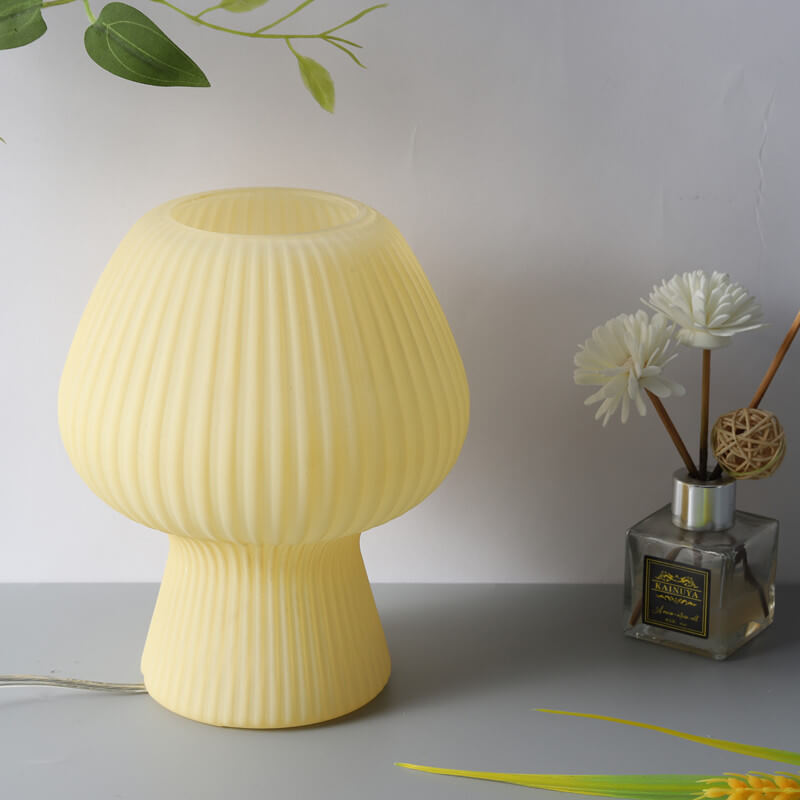 Modern Minimalist Mushroom Glass Table Lamp for Bedside Lighting