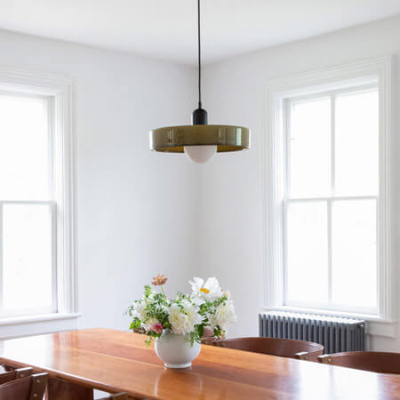 Vintage Colorful Glass Pendant Light - 1-Light Chandelier Fixture