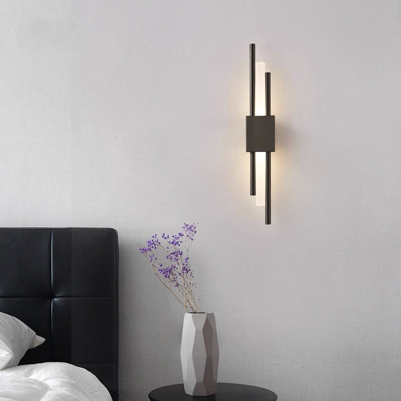 Modern Minimalist Iron Acrylic LED Wall Sconce for Bedside Lighting