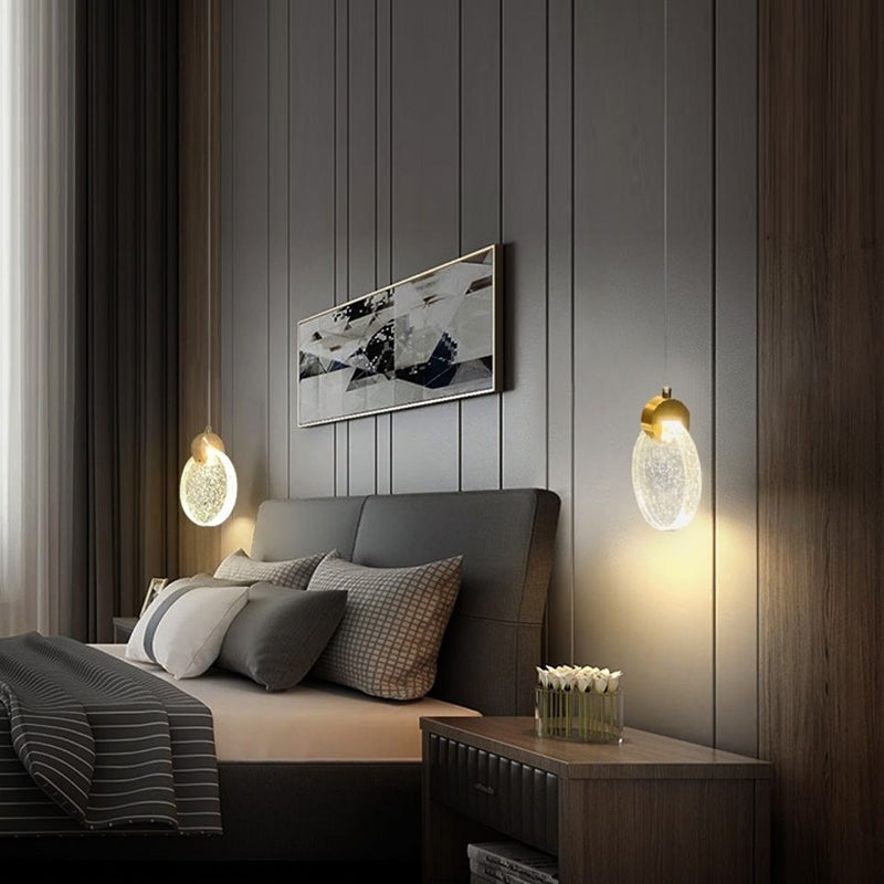 Contemporary Scandinavian Crystal LED Chandelier for Bedroom 

Elevate your bedroom decor with this stunning contemporary chandelier, featuring water drop design and a sleek combination of iron and aluminum. Perfect for adding a touch of elegance, this LE