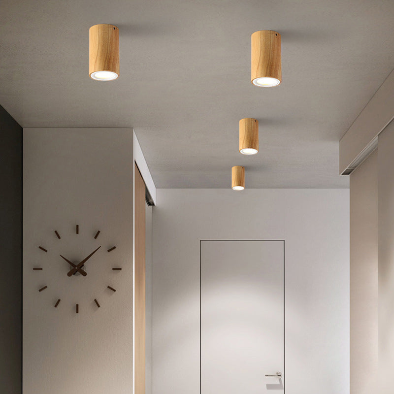 Nordic Creative Log Tube LED Flush Mount Ceiling Light