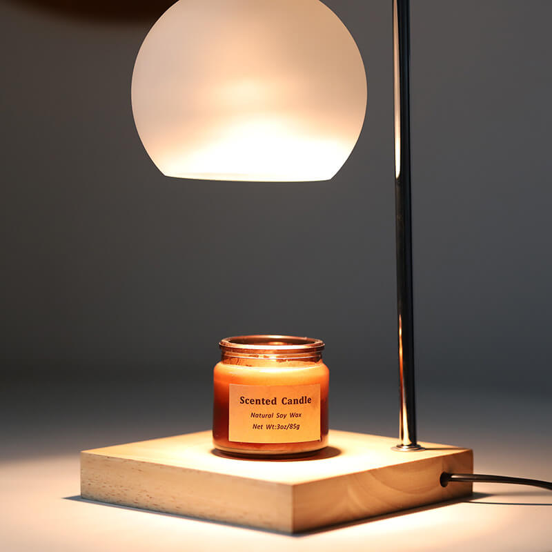 Modern Solid Wood Candle Spherical 1-Light Melting Wax Table Lamp, Rustic Home Decor Lamp, Contemporary Design Lighting, Elegant Bedroom Accent Lamp, Warm Candlelight Table Lamp, Handmade Wooden Lamp, Unique Gift for Home Decor, Eco-Friendly Light Fixture