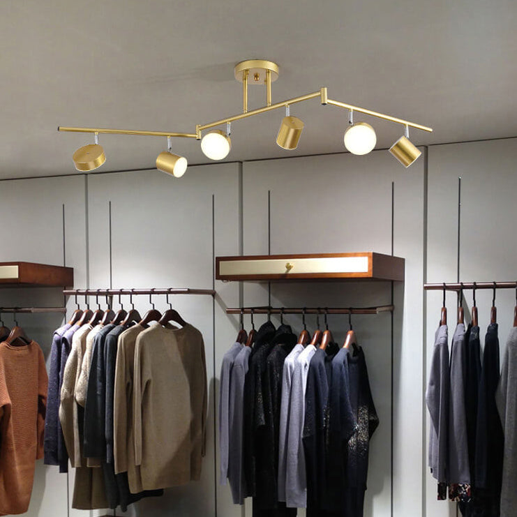 Modern Rotating LED Semi-Flush Mount Ceiling Light