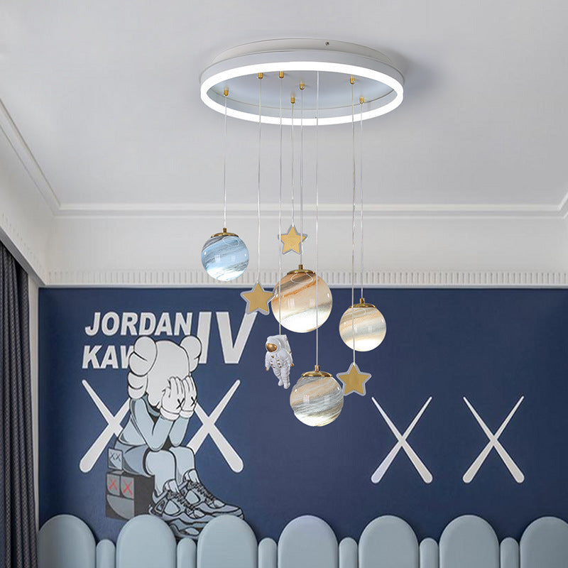 Contemporary Scandinavian Space Planet LED Kids Flush Mount Ceiling Light  

Illuminate your child's bedroom with this stylish Contemporary Scandinavian Space Planet Acrylic Glass Round Shade LED Flush Mount Ceiling Light. Perfect for creating a modern, w