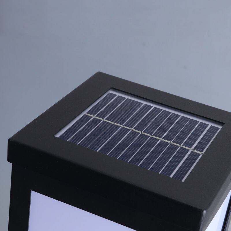 Modern Solar Lawn Square Column Lamp - Waterproof Outdoor Path Light