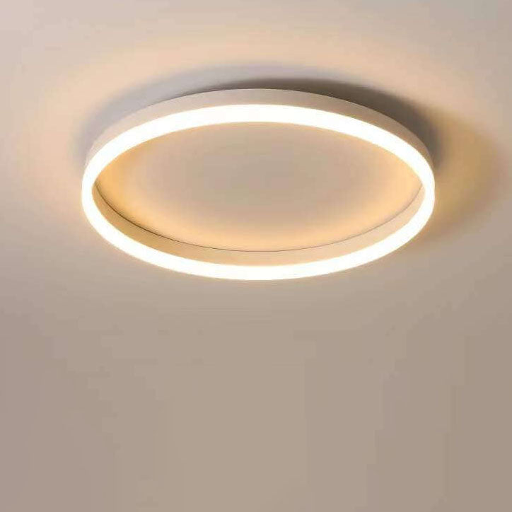 Nordic Minimalist Circle Ring LED Flush Mount Ceiling Light - Iron & Acrylic Design