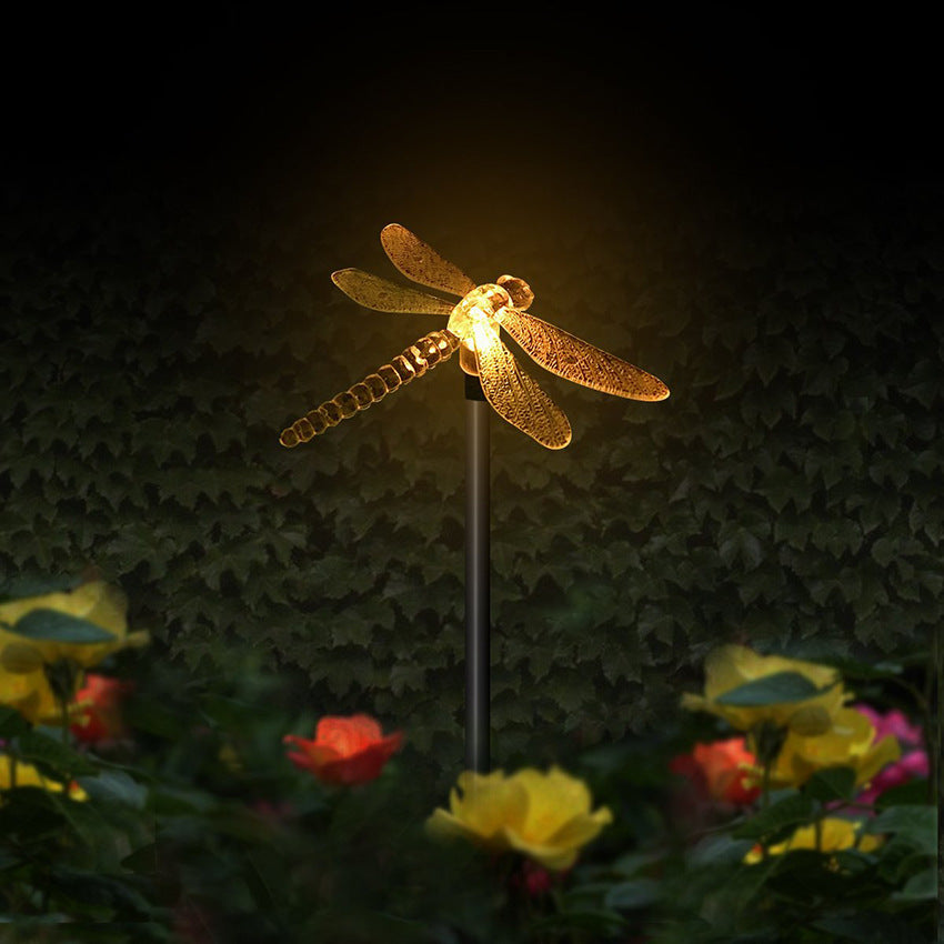 Solar Hummingbird Butterfly Dragonfly Outdoor LED Path Light - Garden Courtyard Decorative Ground Insert Lighting
