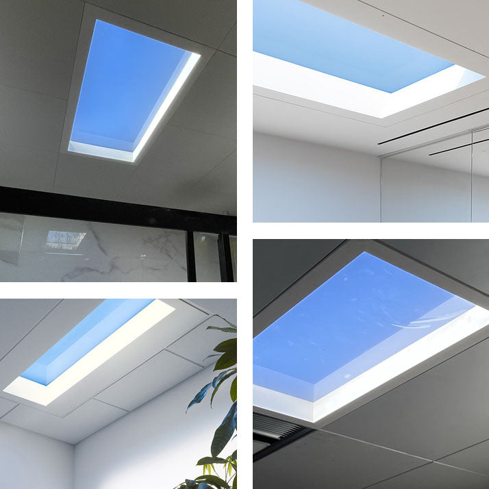 Modern Minimalist Blue Sky LED Ceiling Light - Flush Mount for Living Room