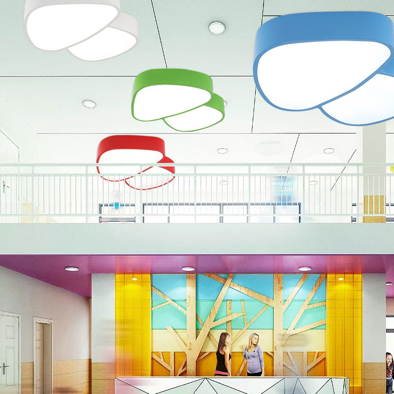 Modern Art Deco Kids Iron Acrylic Mushroom LED Flush Mount Ceiling Light for Bedroom, Stylish Mushroom Ceiling Fixture, Colorful Kids Room Lighting, Energy-Efficient Flush Mount Light, Unique Art Deco Design, LED Ceiling Light for Playroom or Nursery, Dec