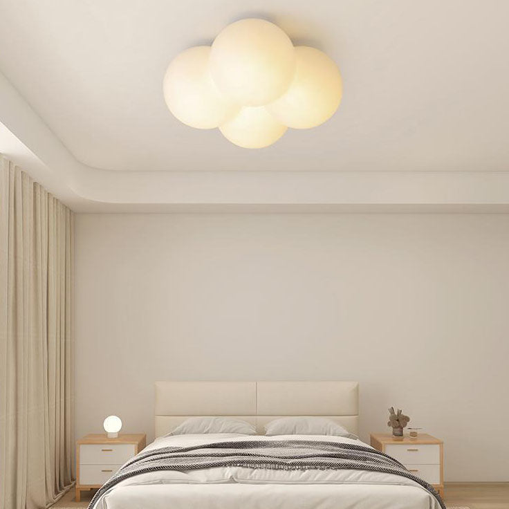 Modern Minimalist Flower Bubble LED Ceiling Light for Kids, Flush Mount Design, Colorful Nursery Lighting, Children's Room Decor, Energy-Efficient Illumination, Playful Floral Pendant Light, Cute Bedroom Fixtures, Stylish Ambient Lighting for Toddlers