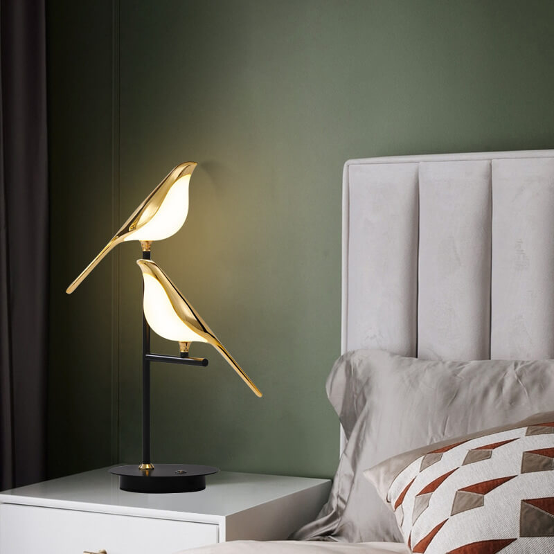 Nordic Minimalist Magpie LED Table Lamp - Contemporary Bird Design, Soft Light, Energy Efficient, Ideal for Home Decor