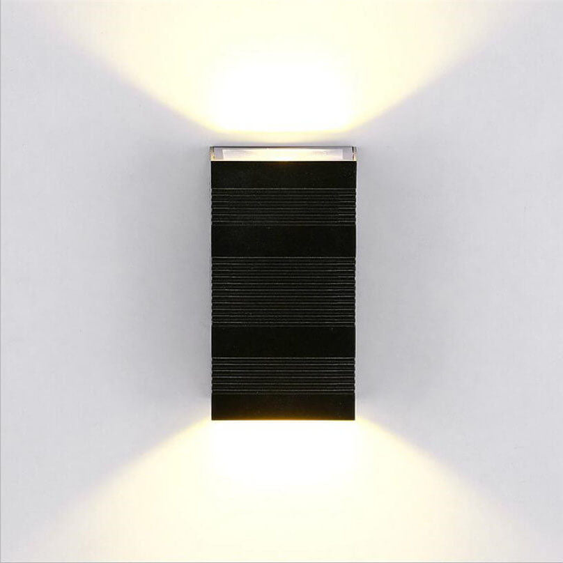 Modern Black Waterproof Aluminum LED Wall Sconce Lamp