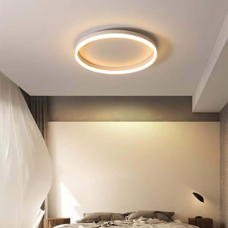 Nordic Minimalist Circle Ring LED Flush Mount Ceiling Light - Iron & Acrylic Design