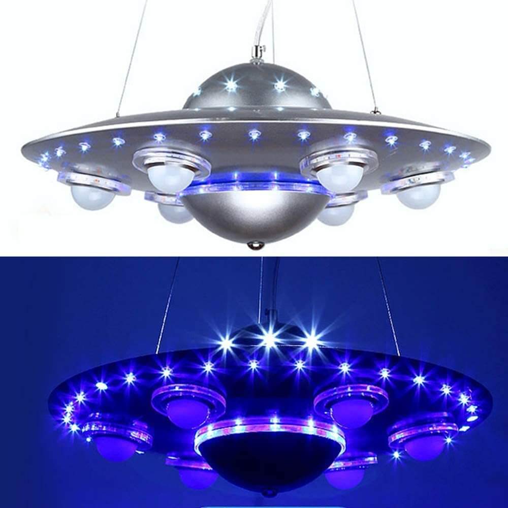 Contemporary Creative Kids Spaceship Iron Glass LED Chandelier for Bedroom Lighting, Unique Space-Themed Decor, Modern Children's Room Illumination, Fantasy LED Pendant Light for Playroom, Stylish Home Decor for Kids, Astronaut and Rocket Design Chandelie