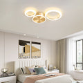 Modern Luxury Golden Circle Acrylic LED Flush Mount Ceiling Light for Living Room