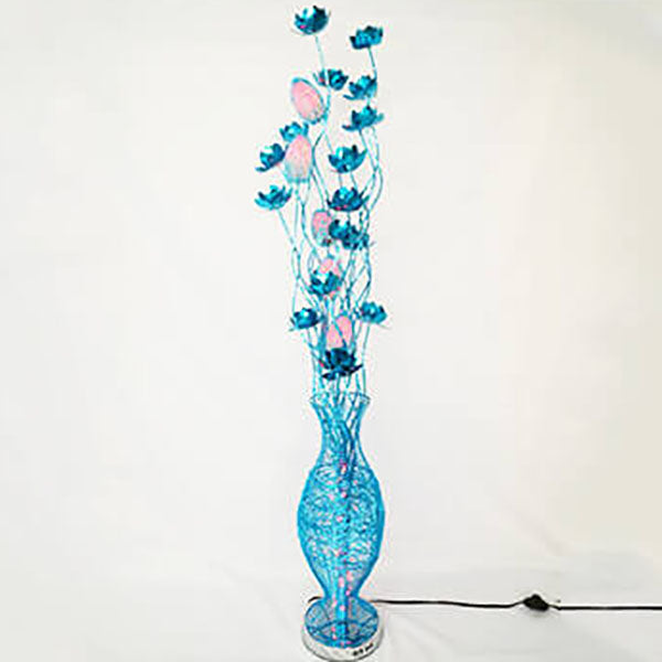 Contemporary Aluminum LED Floor Lamp with Vase Design for Living Room