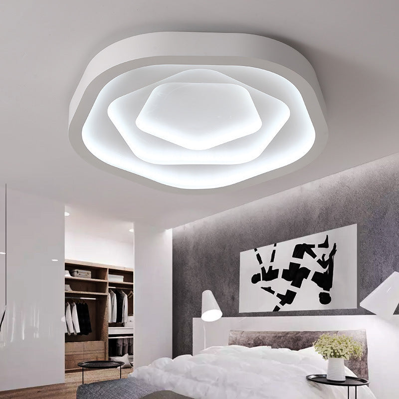 Modern Rose Shape LED Flush Mount Ceiling Light - Romantic Lighting Design for Home Decor