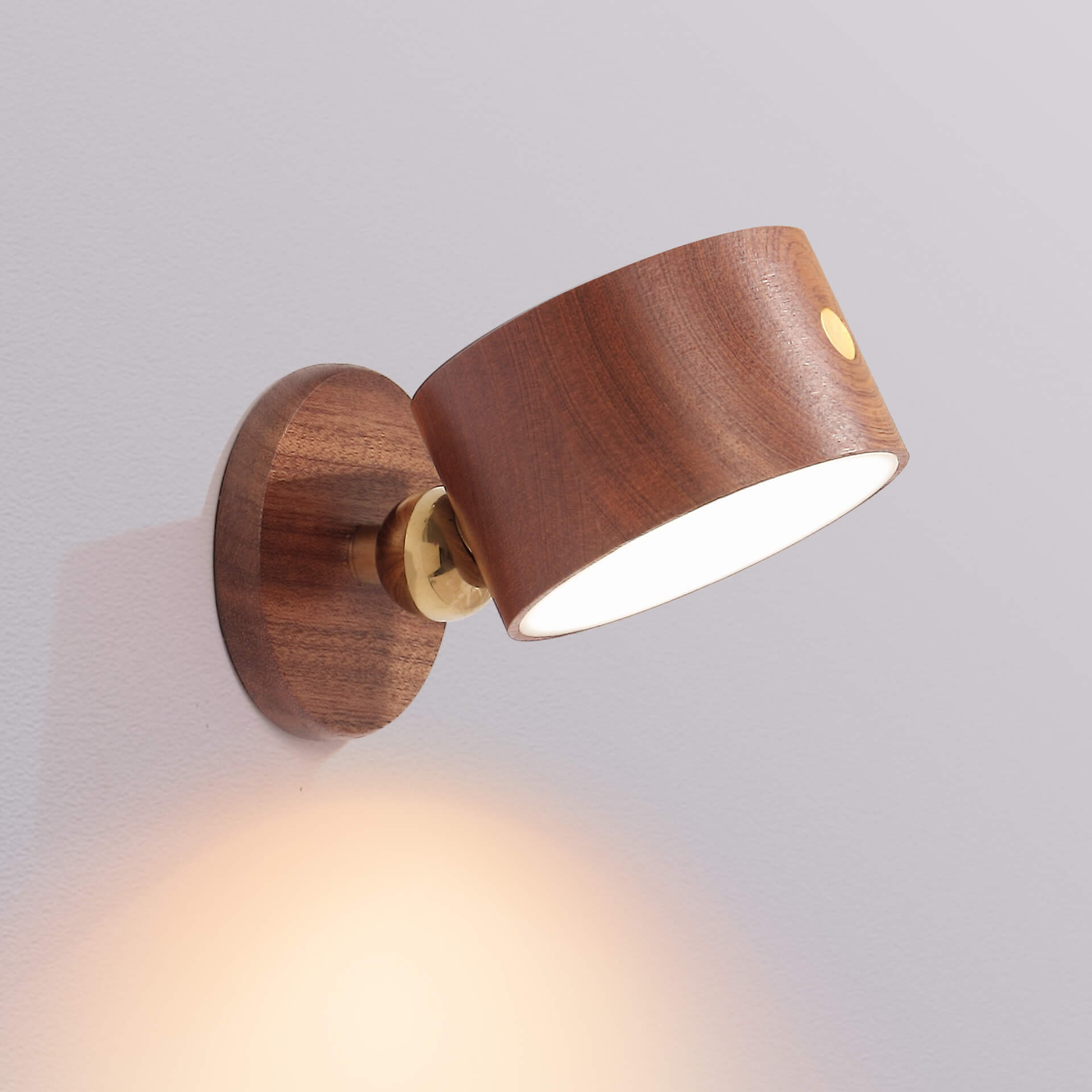 Wooden USB Rechargeable Magnetic LED Night Light Wall Sconce