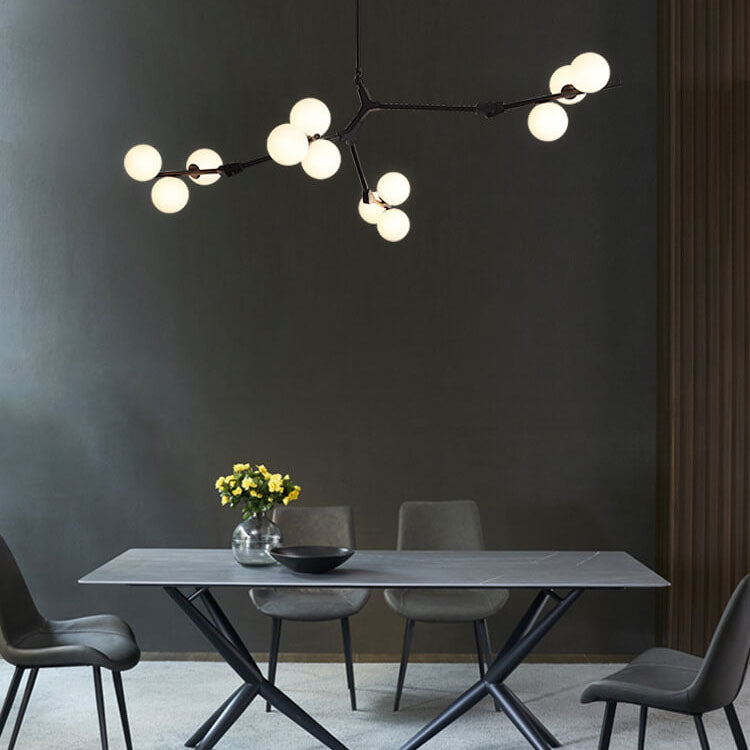 Modern Creative Magic Bean Branch Chandelier - 12/18/24 Light Glass Fixture, Elegant Design, Statement Lighting, Home Decor, Hanging Lamp, Unique Ceiling Fixture, Contemporary Style, Dining Room, Living Room, Bedroom Lighting