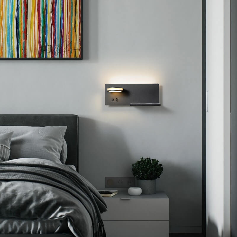 Modern USB Smart LED Wall Sconce Lamp, Flat Design, Reading Light, Energy-Efficient, Minimalist Style, Adjustable Brightness, USB Charging, Home Decor, Indoor Lighting, Contemporary Wall Fixture