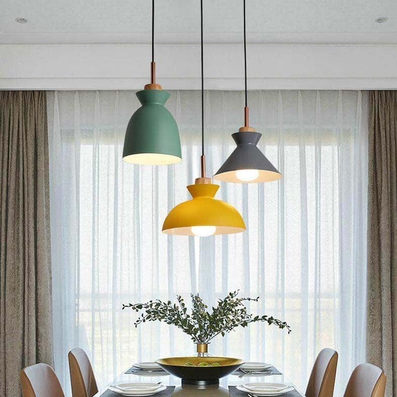 Nordic Macaron Metal 3-Light Chandelier - Modern Ceiling Light Fixture, Elegant Home Decor, Scandinavian Design, Brighten Living Room, Dining Area, Kitchen Lighting