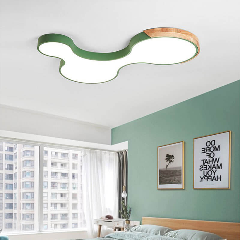 Nordic Macaron Shaped Block Clouds LED Flush Mount Ceiling Light, Modern Decorative Lighting for Home, Stylish Kids Room Illumination, Contemporary Ceiling Fixture, Soft Pastel Colors, Energy Efficient LED Design, Unique Aesthetic Lighting, Nursery and Be
