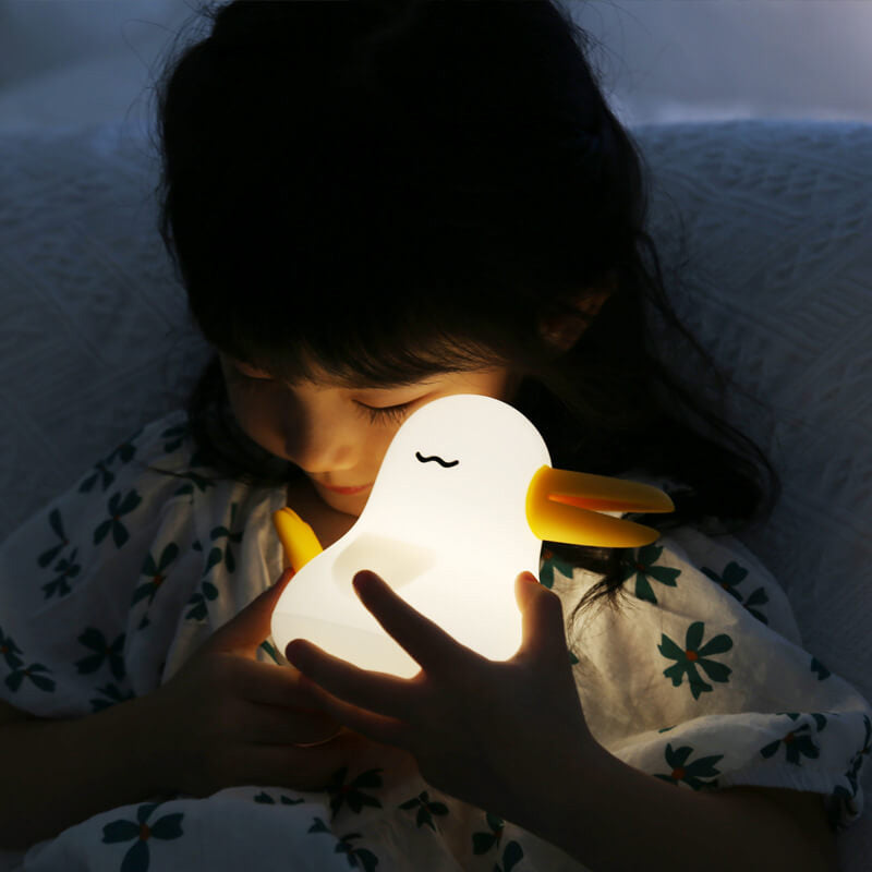 Cartoon Kiwi Bird Silicone Rechargeable Timer Dimmable LED Decorative Table Lamp Cute Nursery Night Light Portable Kids Room Lighting Gift for Children Home Decor Modern Design Battery Operated Adjustable Brightness ребенка освещение