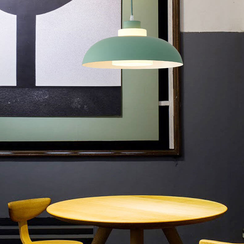Modern Macaron Acrylic Aluminum Pendant Light - 1-Light Fixture