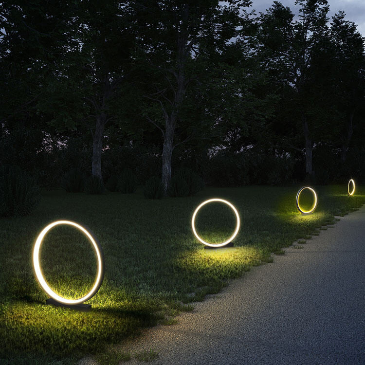 Outdoor Waterproof Acrylic LED Lawn Light with Aluminum Ring Design