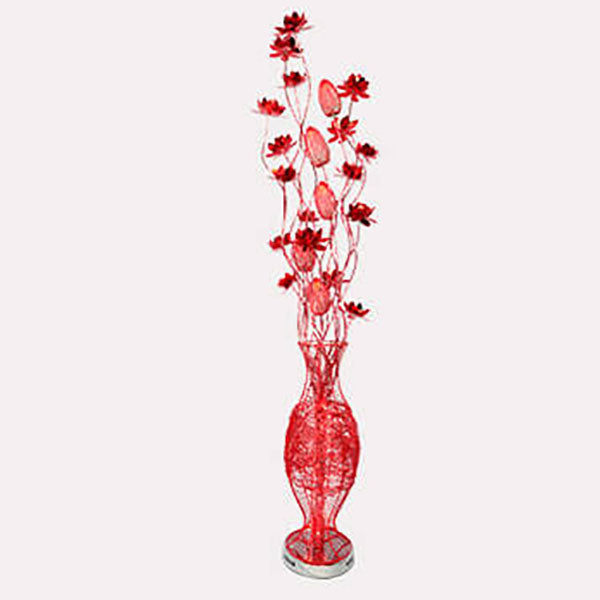 Contemporary Aluminum LED Floor Lamp with Vase Design for Living Room