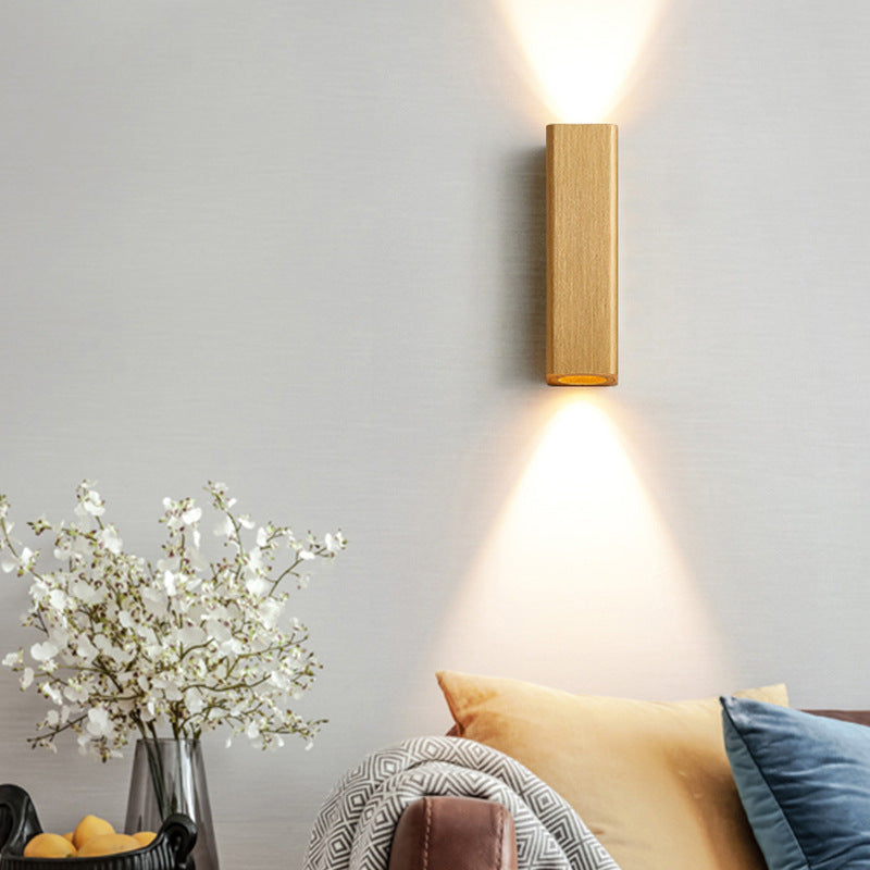 Nordic Minimalist Brushed Aluminum LED Wall Sconce - Rectangular Design, Modern Lighting, Durable Fixture, Energy-Efficient, Home Decor Accent